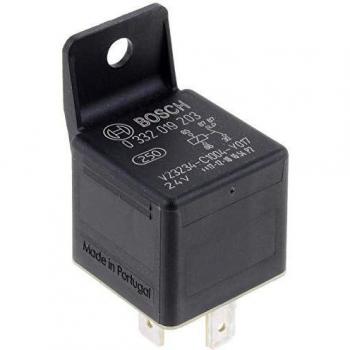 Bosch 0332019203 Mini Relay 24V 20A, 2x87, IP5K4, Operating Temperature from -40 Degree to 100 Degree C, 5 Pin Relay with Relay bracket
