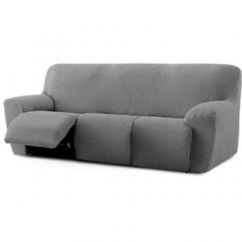 Funda de sofá bielástica Relax 3 plazas Eysa Roc Gris oscuro 70 x 120 x 260 cm