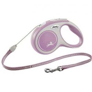 Flexi Correa New Comfort Cordón Rosa y Blanca para Perros