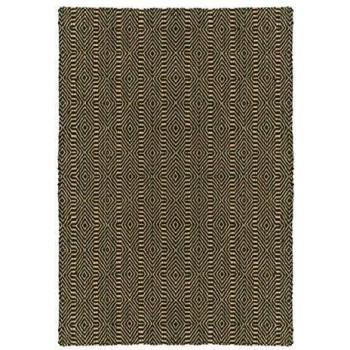Alfombra de yute bicolor con motivos - 160 x 220 cm