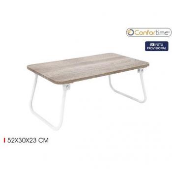 Mesa de madera plegable met.white 52x30x23