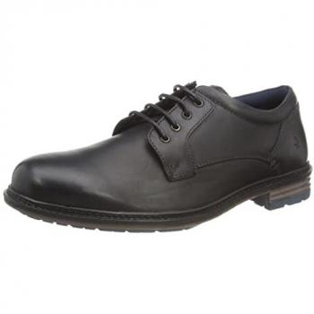 Hush Puppies Men's Julian Black Leather Lace-Up Oxford Shoes - Size UK 7