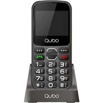 Teléfono Móvil Qubo X-230BKC 4G Dual SIM para Personas Mayores con Pantalla de 2,31 y Botón SOS Negro