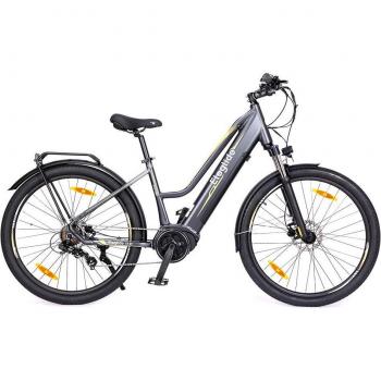 Bicicleta de trekking eléctrica Eleglide C1 ST con motor central de 250 W, ruedas de 27,5, batería de 522 Wh, autonomía de 150 km, suspensión hidráulica y frenos de disco hidráulicos