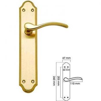 ORYX 3031500 Juego Manivelas Para Puertas Laton Pulido Satinado Oryx Isabel