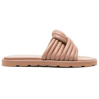 Gianvito Rossi Women's Beige Leather Flat Sandals, Size 6 US (36 EU)