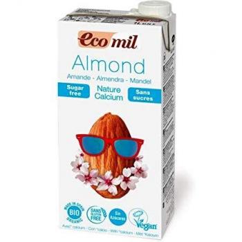 Bebida vegetal de Almendra sin azúcar, sin gluten y sin lactosa con Calcio EcoMil, 1 L