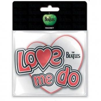 Imán de Goma para Nevera The Beatles Love Me Do Talla Única Rojo/Blanco