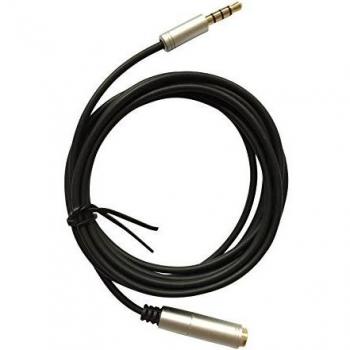 1.7m 3.5mm Male to 3.5mm Female Auxiliary 4-Pole TRRS Stereo Audio Extension Cable Compatible with iOS, Samsung, Motorola, HTC, Nokia, LG, Sony Devices & More - Black