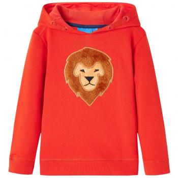 Sudadera infantil con capucha roja 116