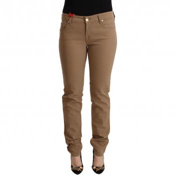 Jacob Cohen Brown Cotton Stretch Mid Waist Skinny Pants - W31