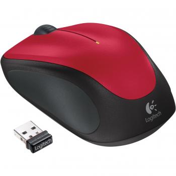 Logitech M235 Ratón inalámbrico, 2,4 GHz con Receptor Unificador USB, Seguimiento Óptico de 1000 dpi, Batería de 12 Meses, Compatible con PC, Mac, portátil, Chromebook - Rojo