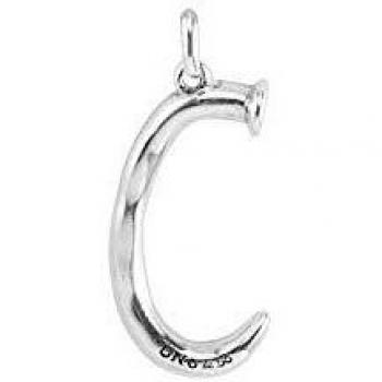 UNOde50 Silver Plated Letter C Charm - Elegant Alphabet Pendant