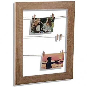 PORTAFOTO MULTIPLE MADERA NAT. marca VERSA