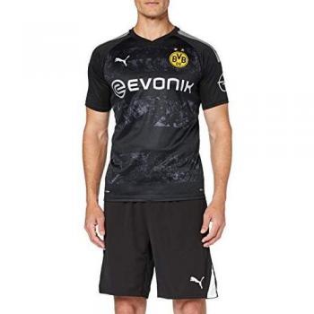 PUMA 2a Equipación 19/20 Borussia Dortmund Replica con Evonik Opel Logo Maillot, Hombre, Black, L