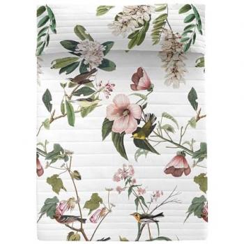 Colcha HappyFriday HF Blooming Multicolor 180 x 260 cm, 100% algodón (exterior), 100% poliéster (relleno), calidad de 150, para cama de 80/90