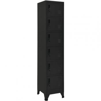 vidaXL Locker Cabinet Black 38x40x180 cm Steel