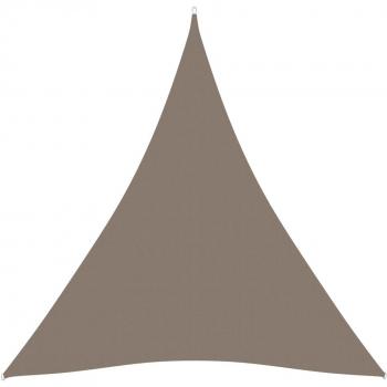 Toldo de vela triangular tela oxford gris taupe 4x4x4 m.