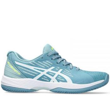 Asics Solution Swift FF Clay 1042A198 402 Mujer - Zapatilla de tenis para tierra batida, color petróleo y blanco, diseñada para mujeres