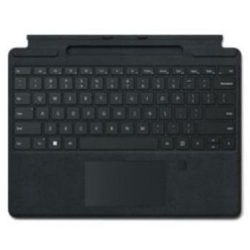 Microsoft Surface Pro Signature Keyboard with Fingerprint Reader - Teclado con soporte y lector de huellas, Color Negro, Interfaz QWERTY Español (8XG-00012)