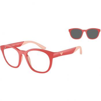 Emporio Armani EK4001F Asian Fit Kids with Clip-On 56241W Men's Eyeglasses Clear Size 47 - Blue Light Block Available