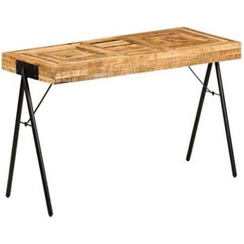 vidaXL Mesa Escritorio 118x50x75 cm Ordenador Hogar Casa Madera Mango Maciza