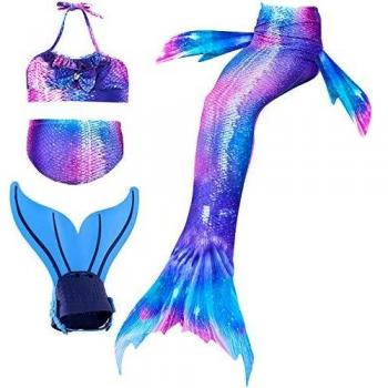 shepretty Traje de Baño de La Cola Sirena de Las Muchachas Bikini Set,Dh22,110
