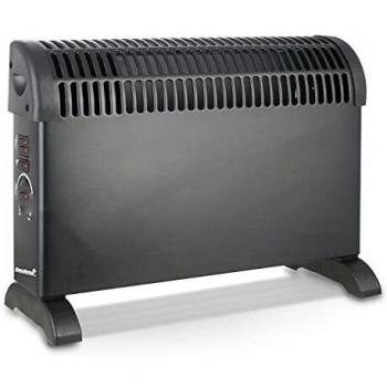 Calentador Eléctrico de Convección 2000W - Radiador Turbo Ventilador con 3 Niveles de Potencia y Termostato Ajustable - Blanco