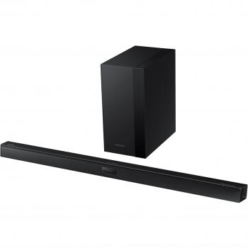 Barra de Sonido Samsung HW-H450 290W con Sound 3D, Dolby Digital, Subwoofer Inalámbrico y Bluetooth Power On
