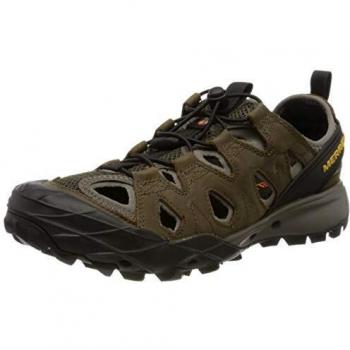 Merrell Choprock Leather Shandal, Zapatillas Impermeables para Hombre, Marrón