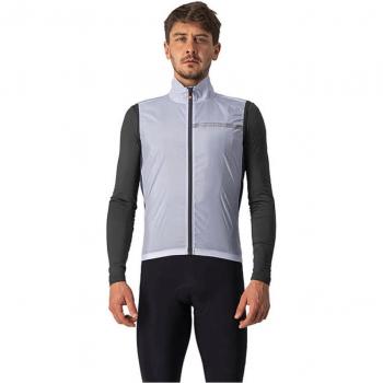 Colete corta-vento Castelli Squadra Stretch PT/GR Cinza Escuro - Homem