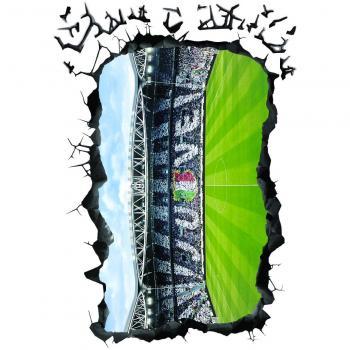 North Star Juventus Logo Decoración Mural preespaciada, adhesivo, PVC, multicolor, 50 x 70 x 0.5 cm