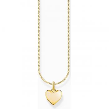 Thomas Sabo Charm Club Essentials Silver Sterling Gold Plated Heart Necklace KE2234-413-39-L45V Female