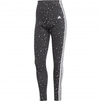 Leggings Badge of Sport Leopard Print para mujer de adidas, color gris, talla L, con diseño de estampado animal