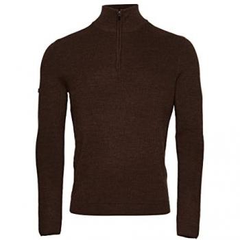 Jersey de Lana Merina Superdry Henley Marrón Casual XL