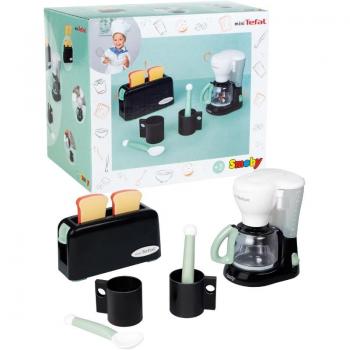 Set de Desayuno Smoby Tefal con Tostadora, Cafetera, Tazas y Cucharas - A partir de 3 años