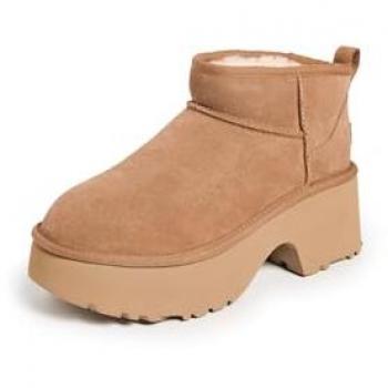 Botines UGG Classic Ultra Mini New Heights para mujer en color marrón, talla 37