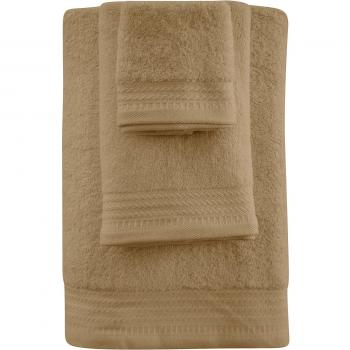Eiffel Textile Juego de Toallas Calidad Rizo 600 gr, Algodón Egipcio 100%, Camel, 100x150 cm, 3 Unidades