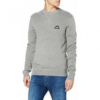 JACK & JONES JORDOUBLE Knit Crew Neck Jersey, Gris