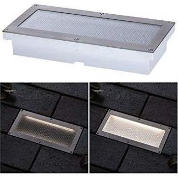Luz LED Empotrada de Suelo Paulmann Brick, 10x20 cm, IP67, 1,6W, 50lm, 3000K, con Sensor de Movimiento