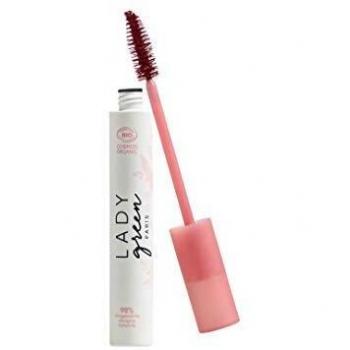 Lady Green Vegan Volume Mascara - Burgundy, Paraben-Free with Marula Oil and Orchid Extract