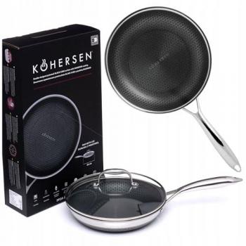 Sartén Kohersen Black Cube 24cm con tapa de aluminio y acero inoxidable