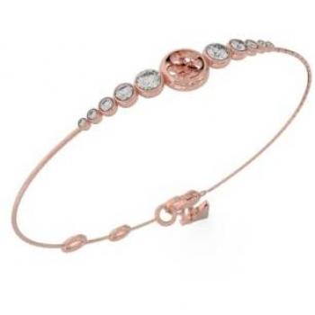 Guess - Pulsera Perfect Illusion de acero oro rosa, modelo JUBB03371JWRGS, brazalete para mujer