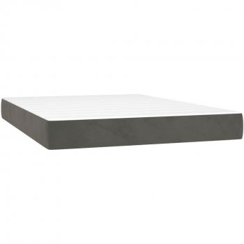 Pocket Spring Velvet Mattress Dark Grey 137x190 cm (53.9x74.8x7.9)