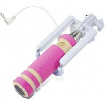 Palo selfie extensible con mango de espuma en varios colores Rosa