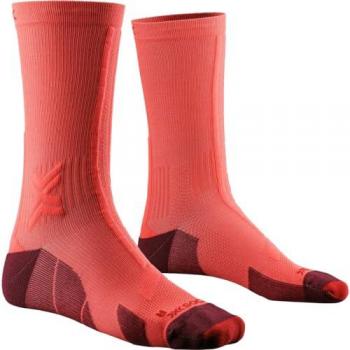 Calcetines X-Socks Trail Run Discover Crew Unisex adulto Fluo Red/Namib Red 39-41