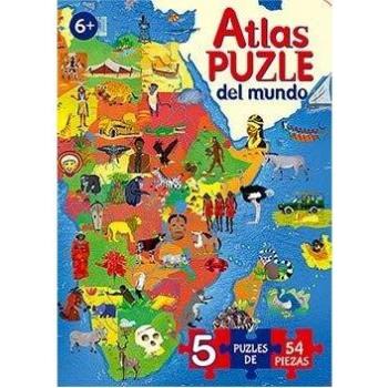 Atlas Puzzle del Mundo: 5 Rompecabezas de 54 Piezas - Tapa Dura