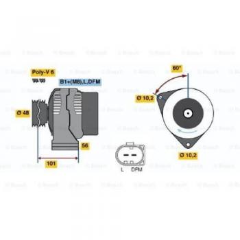Alternador Bosch 0986042540 120 A 14 V