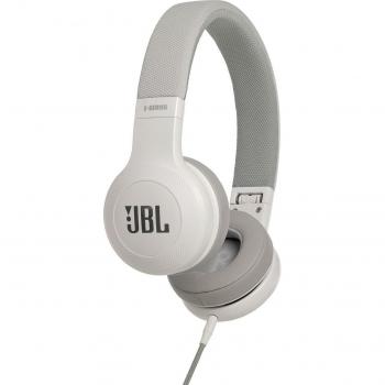 JBL E35 - Auriculares Supraaurales en el Diseño Plegables con Universal de 1 Botones de Mando a Distancia y Micrófono extraíble Cable, blanco