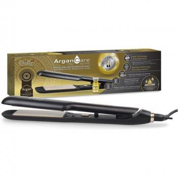 Italian Design Plancha de Pelo Profesional con Tecnología HairCare, Placas Cerámicas Impregnadas con Aceite de Argán, Tecnología Iónica, Función Dual para Alisar y Rizar, Apagado Automático y Cable Gir